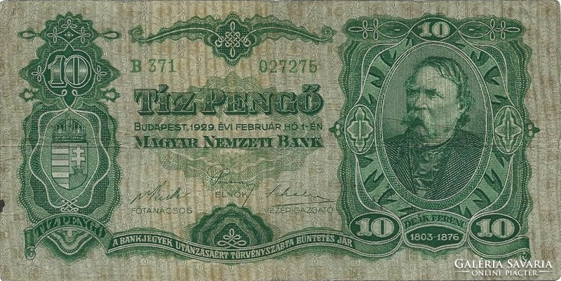 10 pengő 1929 eredeti tartás 1.