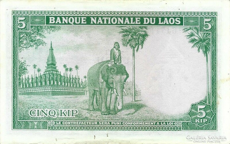 5 kip 1962 Laosz aUNC