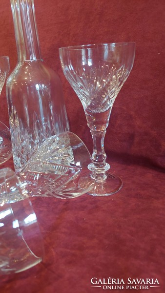 Old crystal drinking set of respectable size