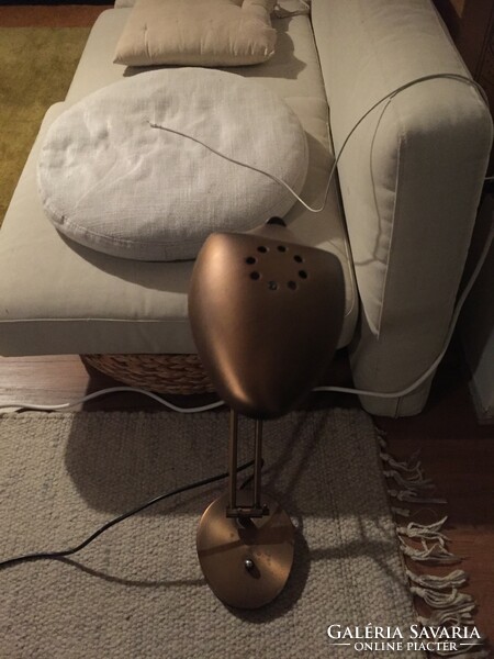 Bronze-colored metal, adjustable brightness, designed desk lamp, German