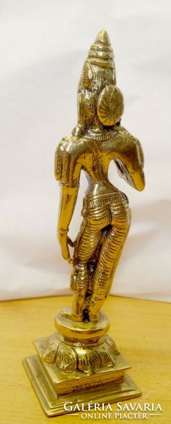 Hindu goddess Parvati small bronze statue from India. An exotic rarity