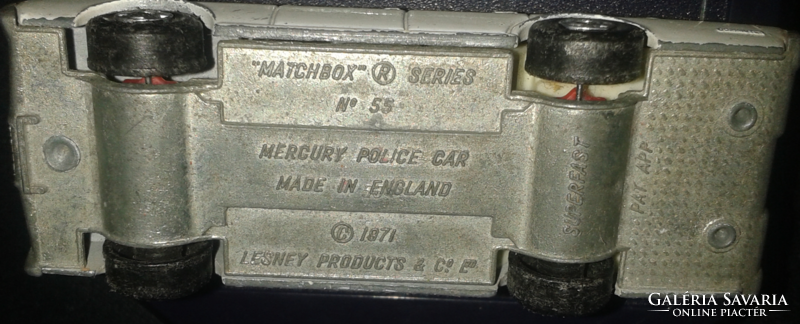 1971 Matchbox Superfast, Series, No 55, Mercury Police Car, Lesney, England
