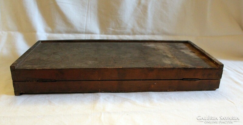 Old sealed and numbered wooden box