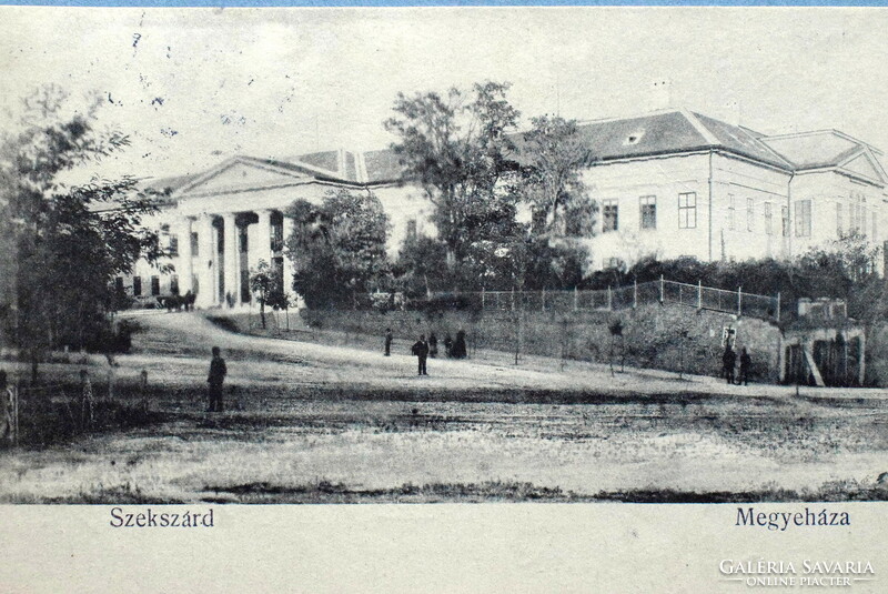 Szekszárd - county hall - photo postcard - molnár rt book seller. Published in 1921