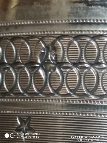 Antik ezüst (950) francia pohár, aranyozott belsővel. (111,9gr.)