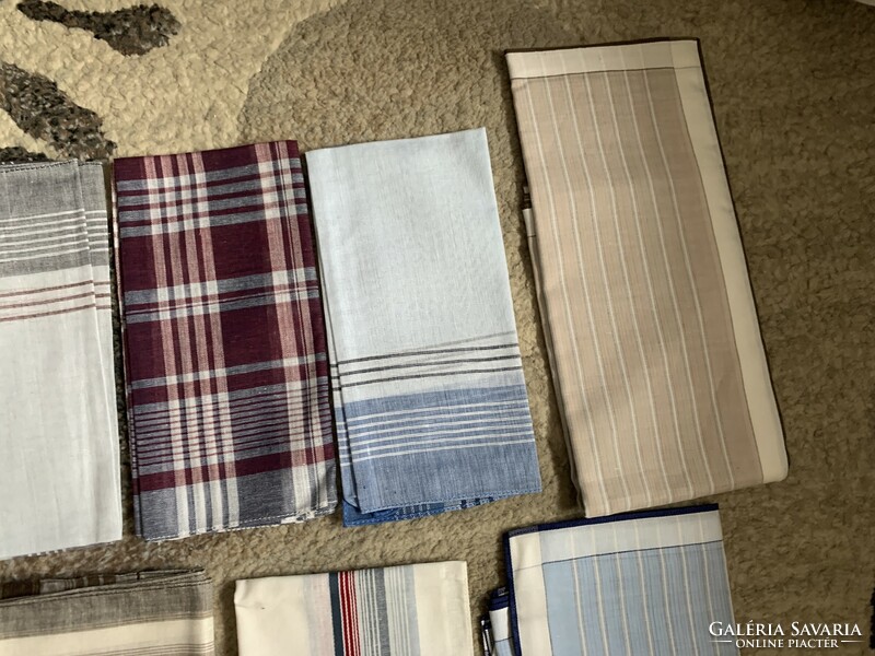 11 Pcs. Retro men's handkerchief unused
