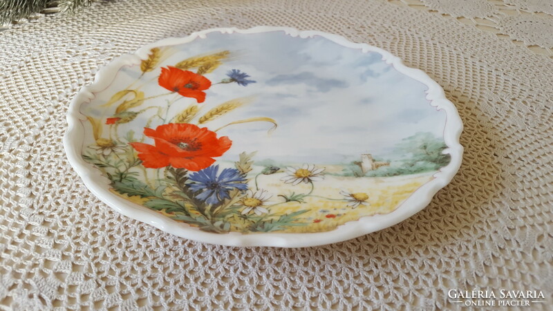 Beautiful, English royal albert poppy, cornflower porcelain plate, wall plate