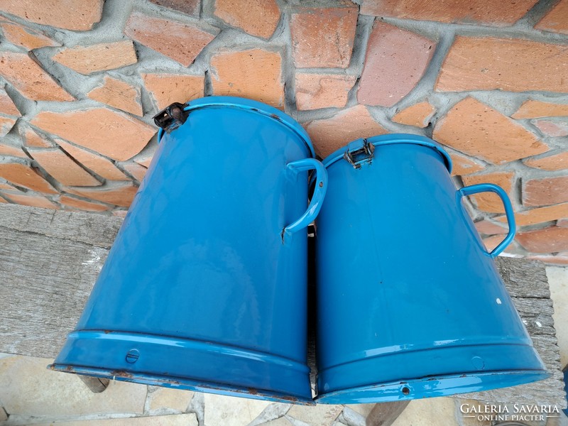 Usable ladle rare blue enameled enameled grease bucket for sale bucket peasant thing