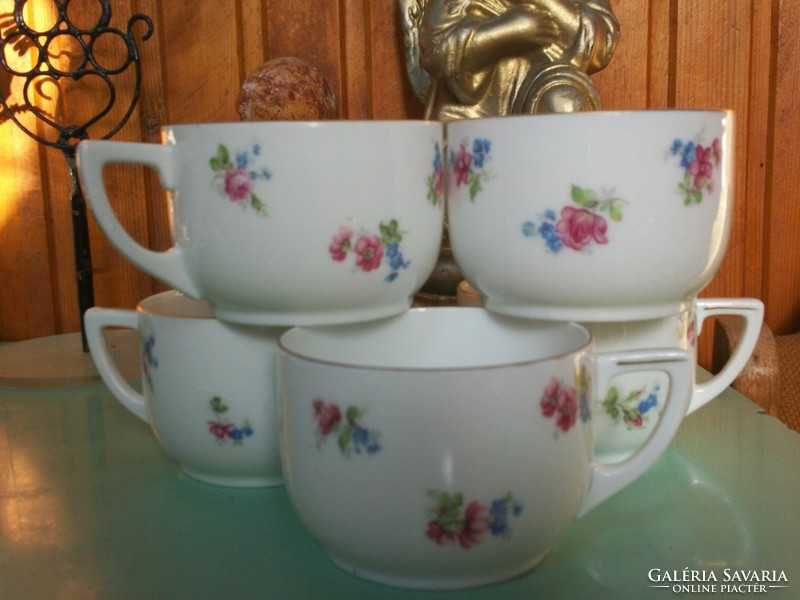 Antik EPIAG virágos porcelán teás csészék