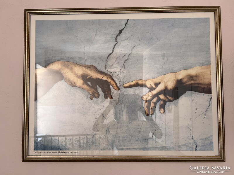 Michelangelo: Ádám teremtése, Sixtus kápolna, The creation of Adam nyomat