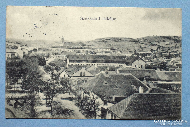 View of Szekszárd - photo postcard - molnár rt book seller. Published in 1920