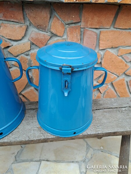 Usable ladle rare blue enameled enameled grease bucket for sale bucket peasant thing
