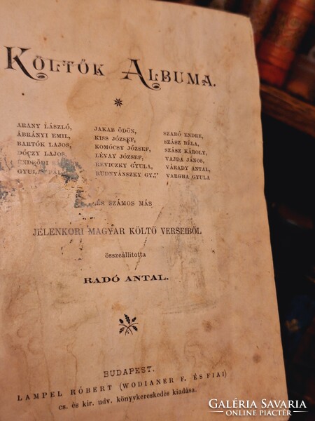 1880/90 LAMPEL- RADÓ ANTAL : KÖLTŐK ALBUMA - GOTTERMAYER KÖTÉS-