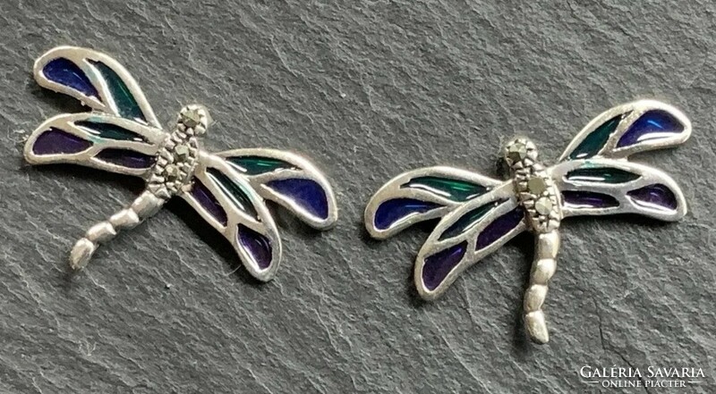 Dragonfly, large sterling silver earrings 925 - new