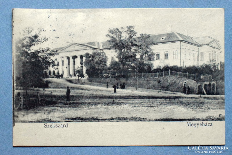 Szekszárd - county hall - photo postcard - molnár rt book seller. Published in 1921