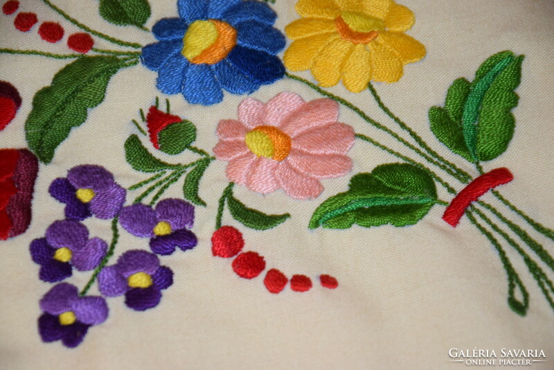 Antique old hand-embroidered Kalocsa folk pillow cover small pillow cover decorative pillow cover 50 x 40