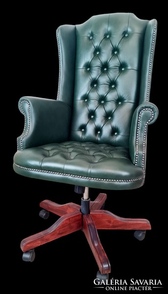 A775 chesterfield boss leather swivel chair, desk chair
