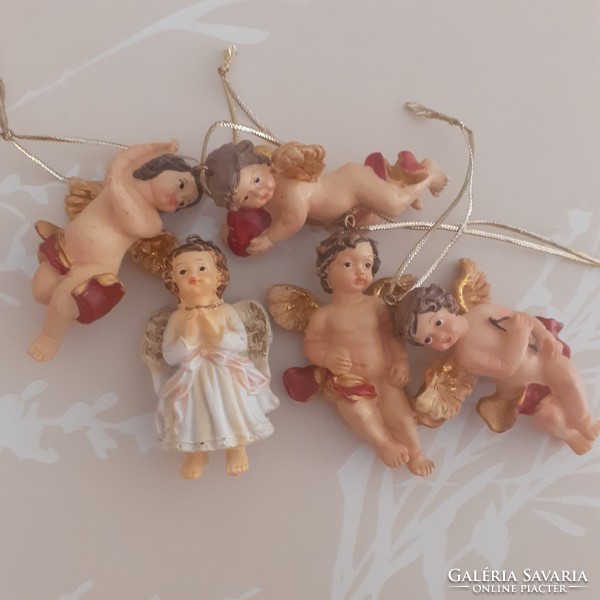 5 small angel eyes Christmas ornaments, decorations