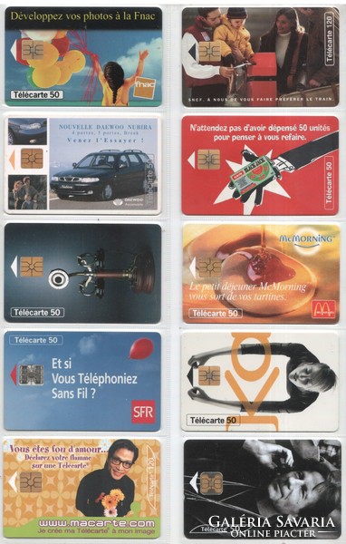 Foreign telephone card 0404 10 pcs. A variety of French