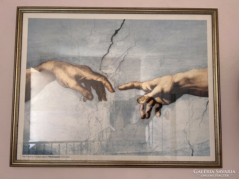 Michelangelo: Ádám teremtése, Sixtus kápolna, The creation of Adam nyomat