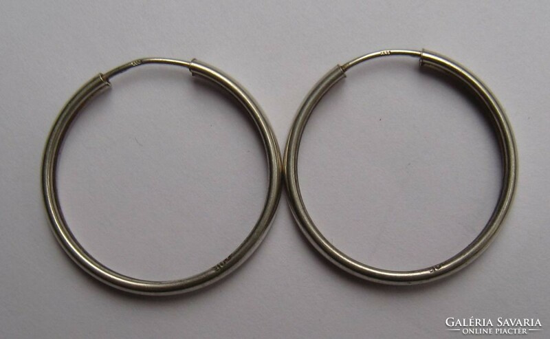 Shiny, silver hoop earrings, 3 cm