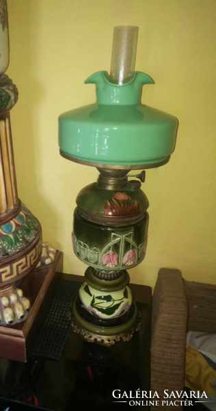 Lamp and 74 cm tall kerosene lamp 1 from a collection that has been sold.