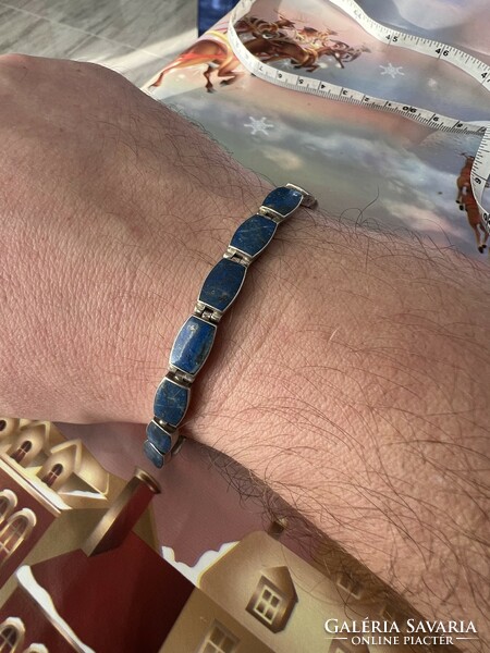 Lápis lazuli ezüst karkötő