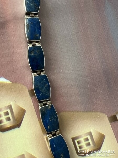 Lapis lazuli silver bracelet