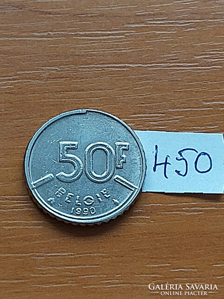 BELGIUM BELGIE 50 FRANK 1990 I. Baudouin király, Nikkel  450