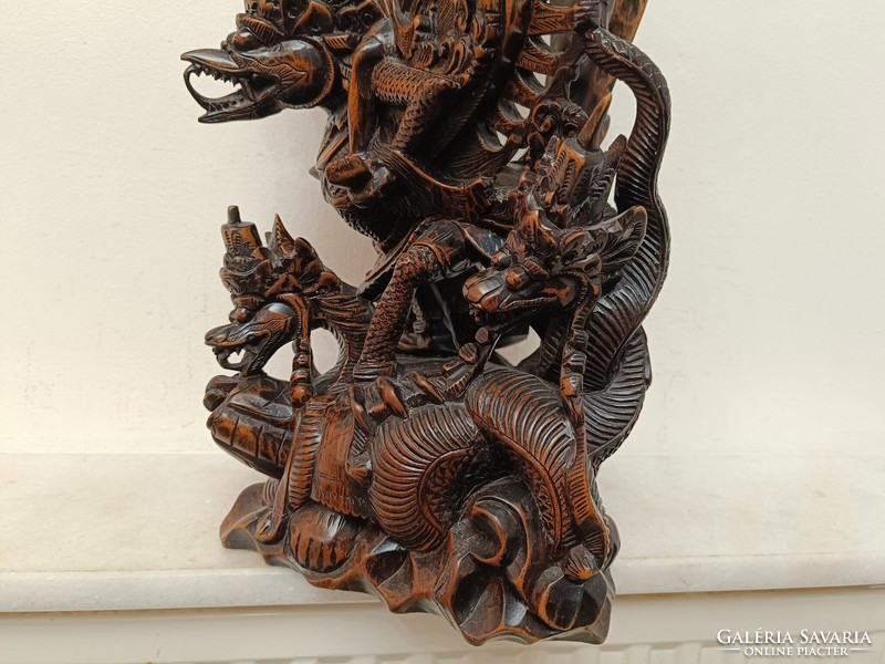 Antik faragott hindu hinduizmus keményfa Visnu Garuda madár Indonézia Bali sérült 456 8297