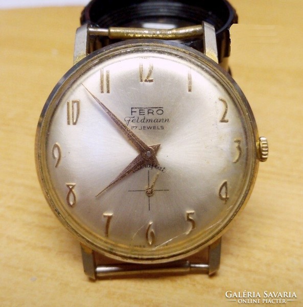 Fero feldmann 17 jewels ultraflat swiss men's watch rarity working picture collection piece