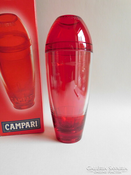 Campari shaker designed by Harvey Guzzini in its original packaging.