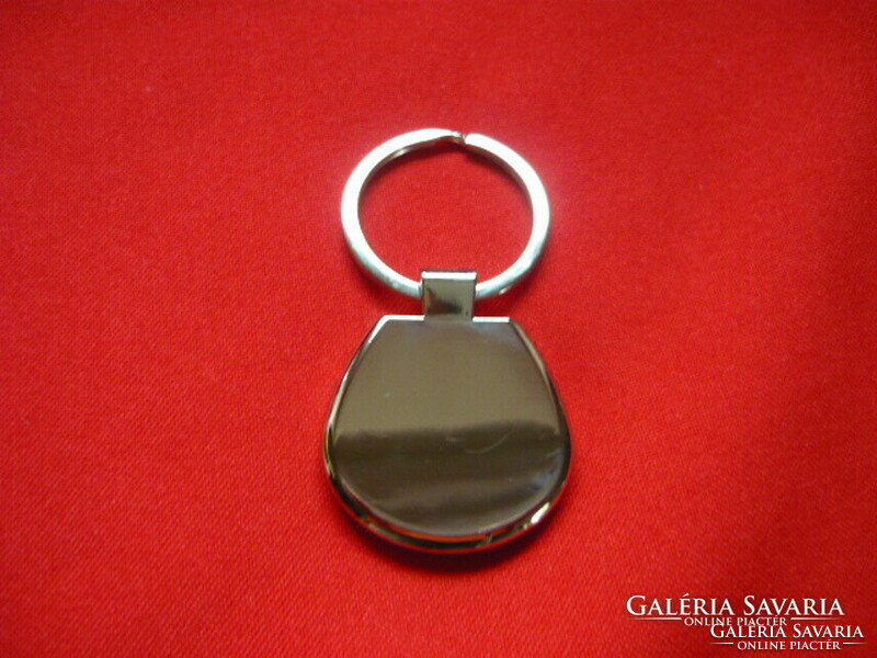 Gaz oval metal keychain