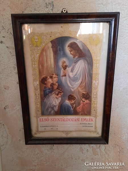 First Holy Communion souvenir, framed, glazed, negotiable