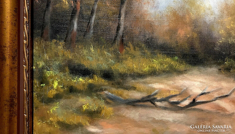 Broken tree branch - oil painting - 50 x 40 cm