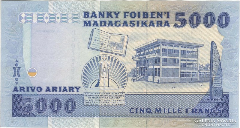 5000 francs 1000 ariary 1988-94 Madagaszkár