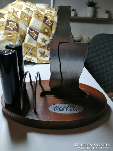 Retro Coca-Cola salt and pepper shaker napkin holder