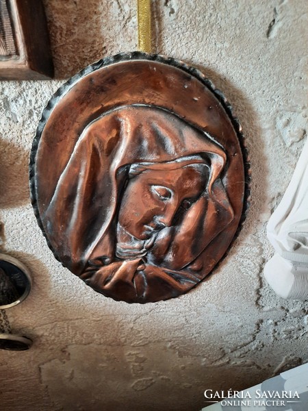 Antique Virgin Mary wall relief, relief, negotiable