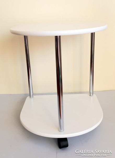 Chrome wooden rolling table, bar table negotiable design