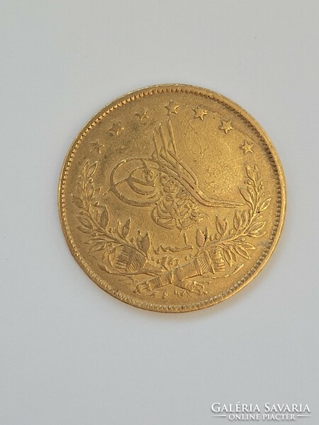 1869 ( 1277) Ottoman Empire abdülaziz 0.917 Gold 100 kurush!!!