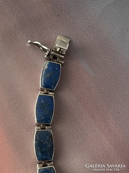 Lápis lazuli ezüst karkötő