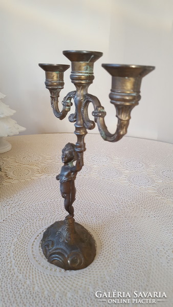 Elegant 3-branched, angelic candle holder, candelabra