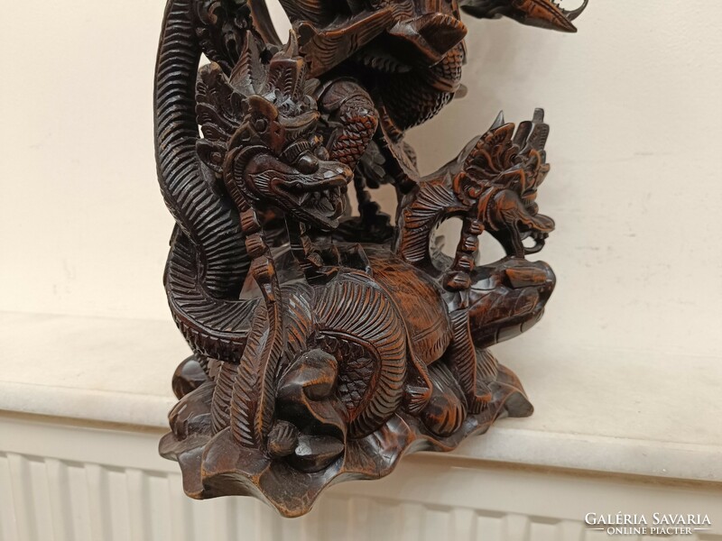 Antik faragott hindu hinduizmus keményfa Visnu Garuda madár Indonézia Bali sérült 456 8297