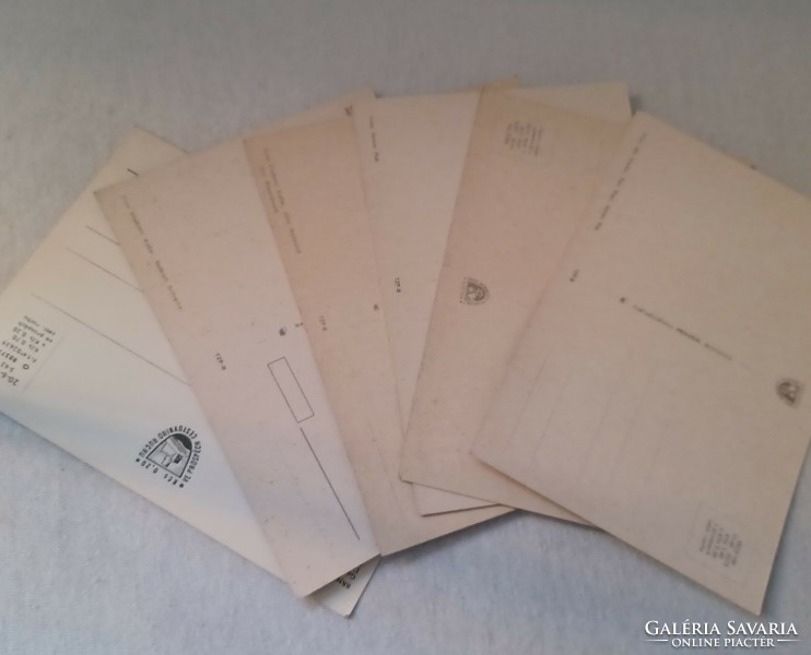 Képes levelezőlapok Szlovákiából, 1960-as évek eleje. 6 darab