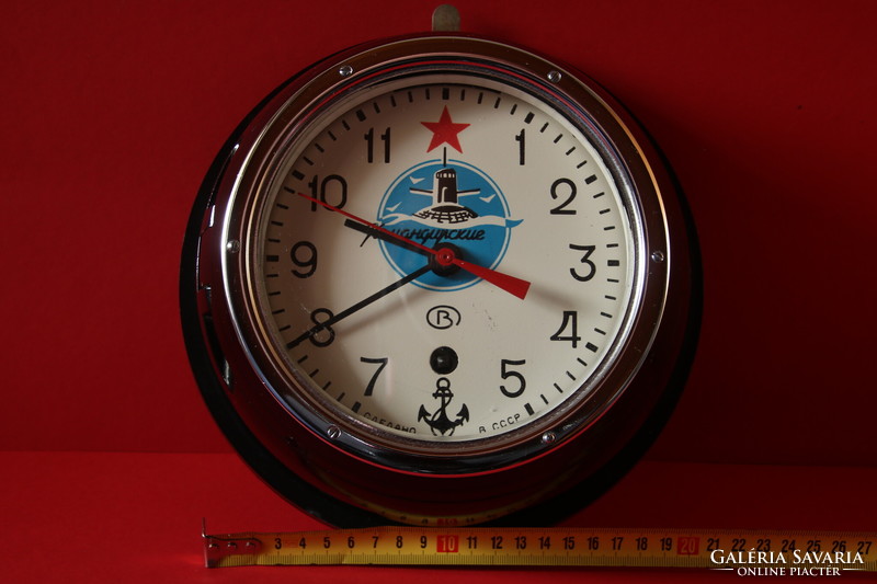 Original Russian Komandirsky 92 u boot wall clock with key - perfect