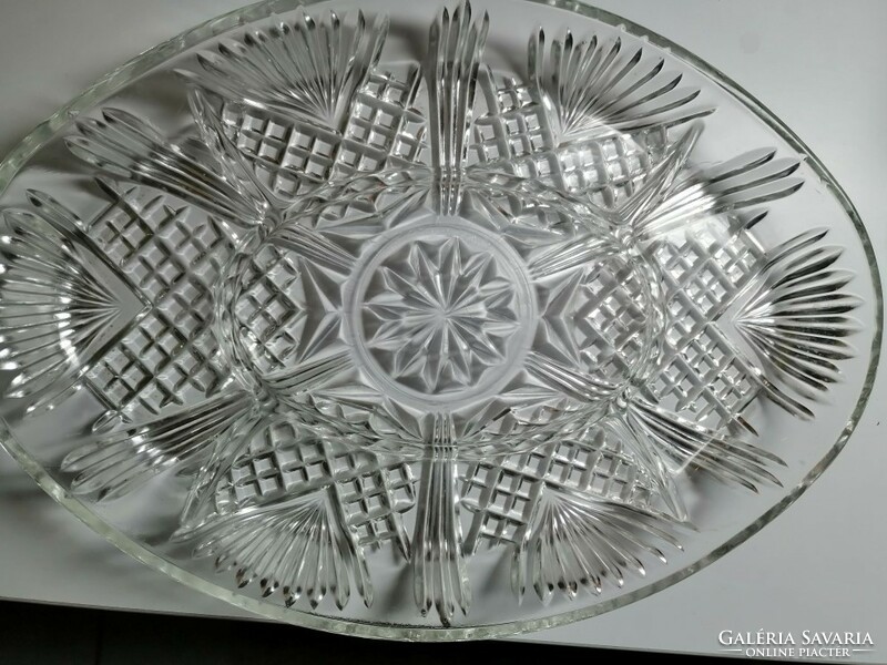 Retro split glass serving bowl