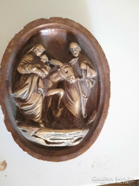 Antique holy family, plaster wall relief, embossed, negotiable