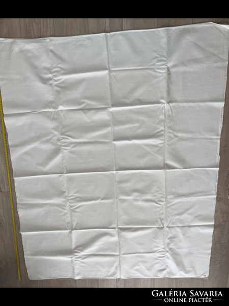 Home-woven, hand-woven thick linen sheet, tablecloth 132x170 cm - monogrammed