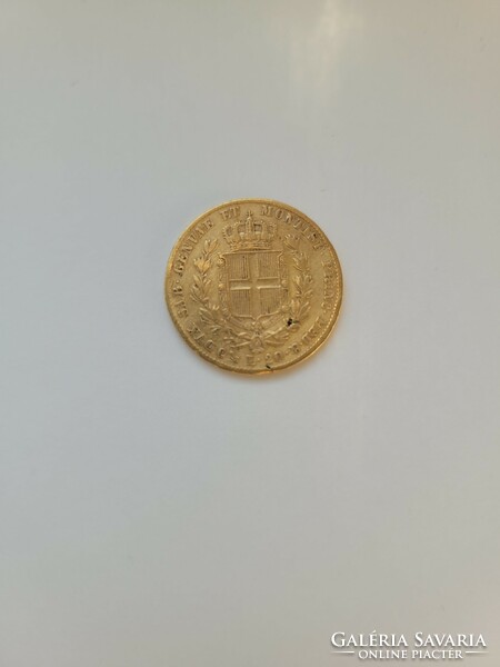1840 Károly Albert (Carlo Alberto) sardiniai 0.900 arany 20 lira Ritka Veret!!!