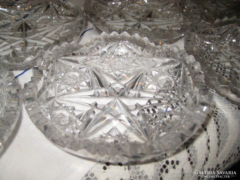 Ólom kristály tálak  , 6 db  13 x 3 cm